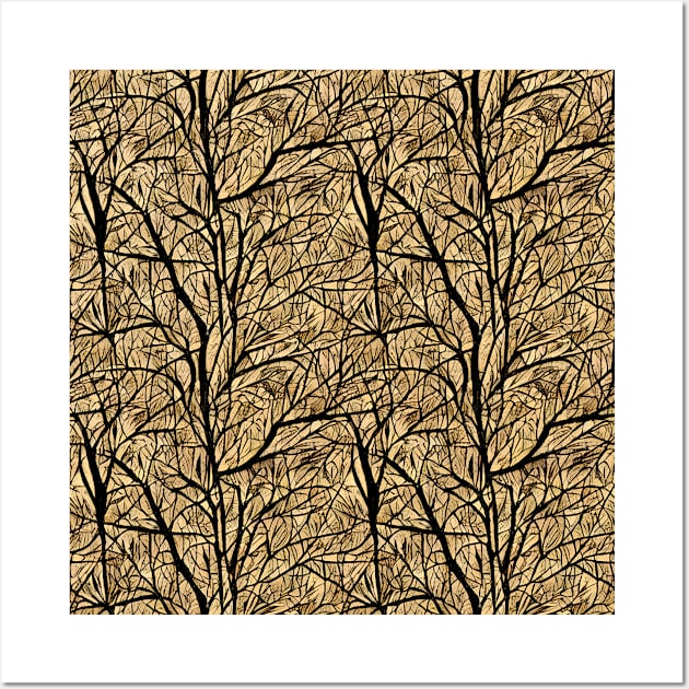 Wooden Branches Pattern Wall Art by Patternz